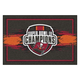 Tampa Bay Buccaneers 2021 Super Bowl LV Champions 5ft. x 8 ft. Plush Area Rug