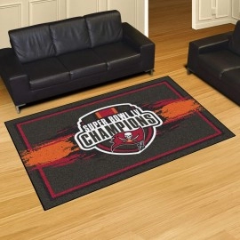 Tampa Bay Buccaneers 2021 Super Bowl LV Champions 5ft. x 8 ft. Plush Area Rug