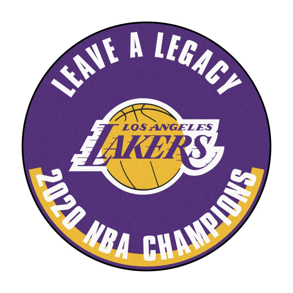 Los Angeles Lakers 2020 NBA Champions Basketball Rug - 27in. Diameter