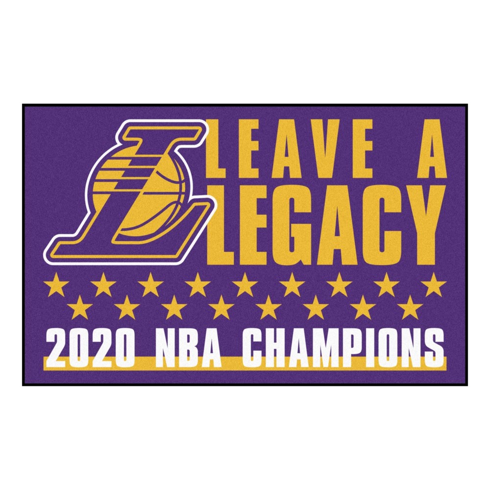 Los Angeles Lakers 2020 NBA Champions Starter Mat Accent Rug - 19in. x 30in.