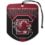 FANMATS 61632 NCAA South Carolina Gamecocks Hanging Car Air Freshener, 2 Pack, Black Ice Scent, Odor Eliminator, Shield Design with Team Logo