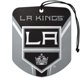 FANMATS 61597 NHL Los Angeles Kings Hanging Car Air Freshener, 2 Pack, Black Ice Scent, Odor Eliminator, Shield Design with Team Logo