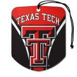 FANMATS 61637 NCAA Texas Tech Red Raiders Hanging Car Air Freshener, 2 Pack, Black Ice Scent, Odor Eliminator, Shield Design with Team Logo