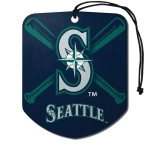 FANMATS 61557 MLB Seattle Mariners Hanging Car Air Freshener, 2 Pack, Black Ice Scent, Odor Eliminator, Shield Design with Team Logo