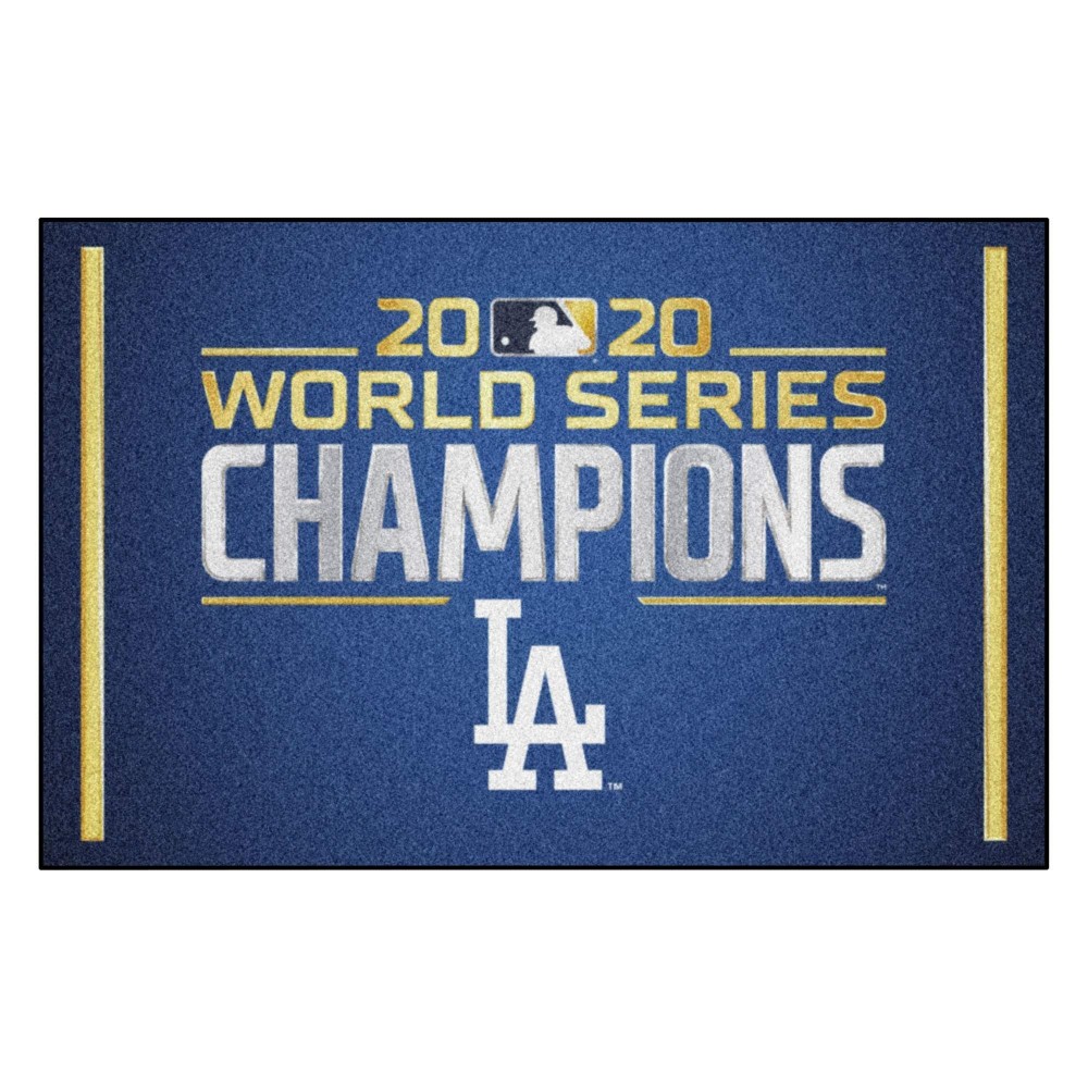 Los Angeles Dodgers 2020 MLB World Series Champions Starter Mat Accent Rug - 19in. x 30in.