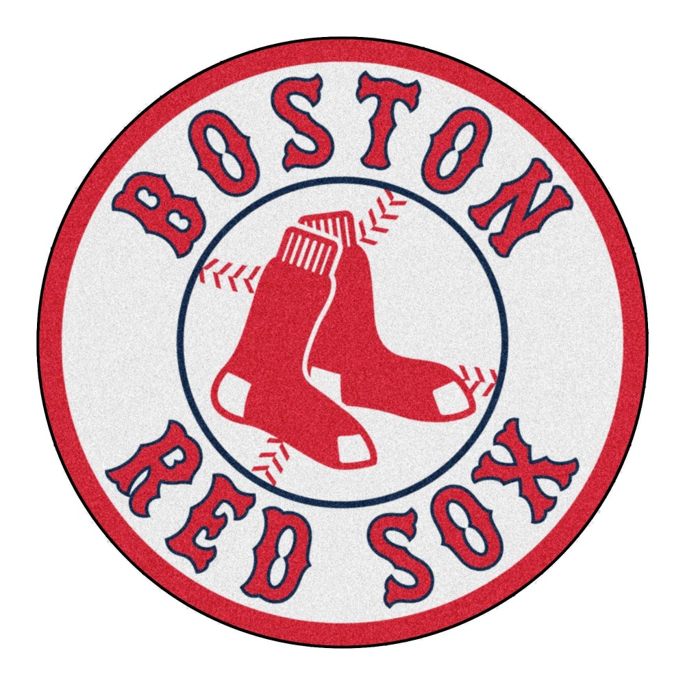 Boston Red Sox Roundel Rug - 27in. Diameter - Socks Primary Logo