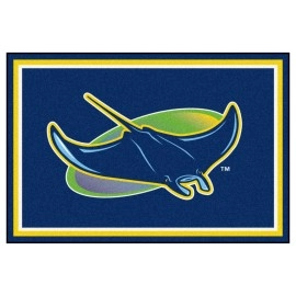 Tampa Bay Rays 5ft. x 8ft. Plush Area Rug - Devil Ray Alternate Logo