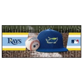 Tampa Bay Rays Baseball Runner Rug - 30in. x 72in. - Devil Ray Alternate Logo