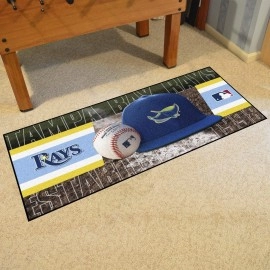 Tampa Bay Rays Baseball Runner Rug - 30in. x 72in. - Devil Ray Alternate Logo