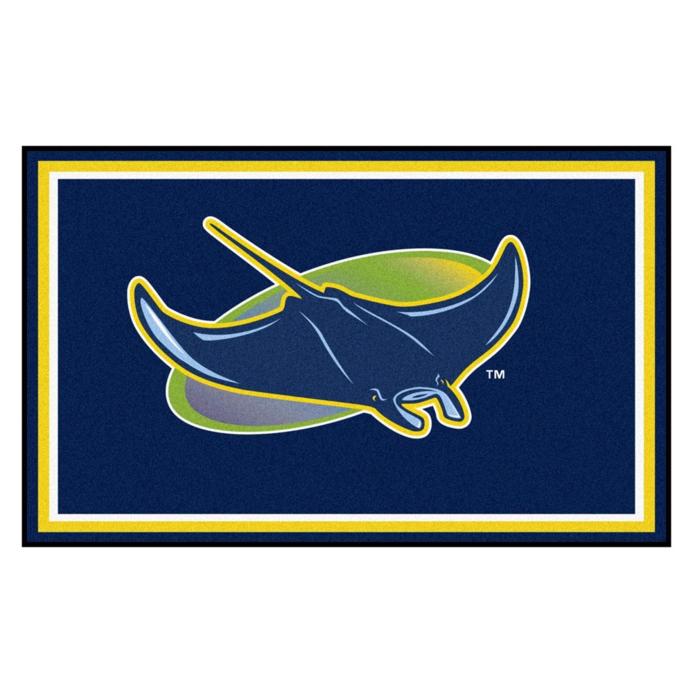 Tampa Bay Rays 4ft. x 6ft. Plush Area Rug - Devil Ray Alternate Logo