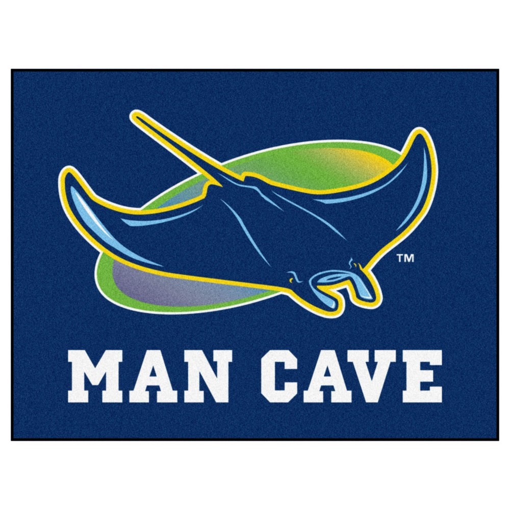 Tampa Bay Rays Man Cave All-Star Rug - 34 in. x 42.5 in. - Devil Ray Alternate Logo