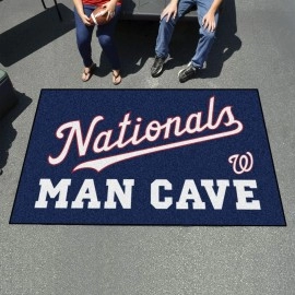 Washington Nationals Man Cave Ulti-Mat Rug - 5ft. x 8ft. - Nationals Script Alternate Logo