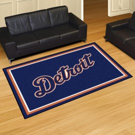 Detroit Tigers 5ft. x 8 ft. Plush Area Rug - Detroit Script Alternate Logo