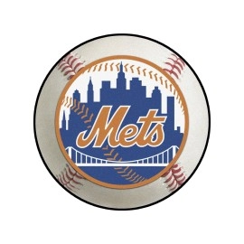 New York Mets Baseball Rug - 27in. Diameter - Circular Mets Primary Logo