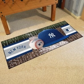 New York Yankees Baseball Runner Rug - 30in. x 72in. - NY Alternate Logo