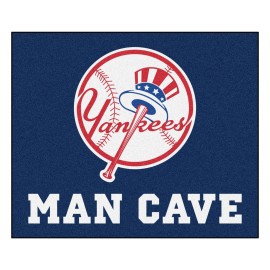 New York Yankees Man Cave Tailgater Rug - 5ft. x 6ft. - Circular Yankees Primary Logo