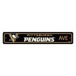 Pittsburgh Penguins Team Color Street Sign Dcor 4in. X 24in. Lightweight