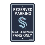 NHL - Seattle Kraken Team Color Reserved Parking Sign Dcor 18in. X 11.5in. Lightweight