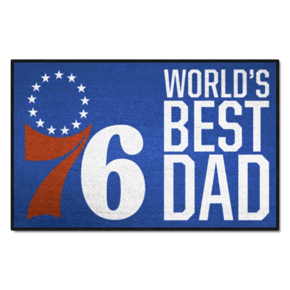 Philadelphia 76ers Starter Mat Accent Rug - 19in. x 30in. World's Best Dad Starter Mat