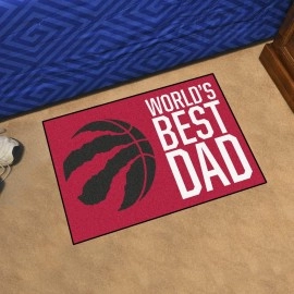 Toronto Raptors Starter Mat Accent Rug - 19in. x 30in. World's Best Dad Starter Mat