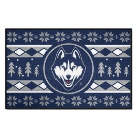 University of Connecticut Holiday Sweater Starter Mat Accent Rug - 19in. x 30in.