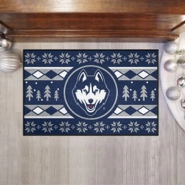 University of Connecticut Holiday Sweater Starter Mat Accent Rug - 19in. x 30in.