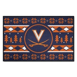 University of Virginia Holiday Sweater Starter Mat Accent Rug - 19in. x 30in.