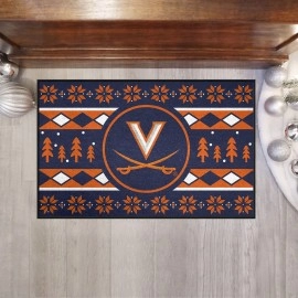 University of Virginia Holiday Sweater Starter Mat Accent Rug - 19in. x 30in.