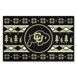 University of Colorado Holiday Sweater Starter Mat Accent Rug - 19in. x 30in.