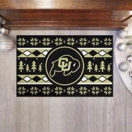 University of Colorado Holiday Sweater Starter Mat Accent Rug - 19in. x 30in.