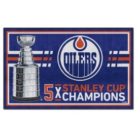 Edmonton Oilers Dynasty 5Ft. X 8Ft. Plush Area Rug