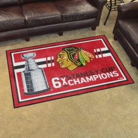 Chicago Blackhawks Dynasty 4Ft. X 6Ft. Plush Area Rug