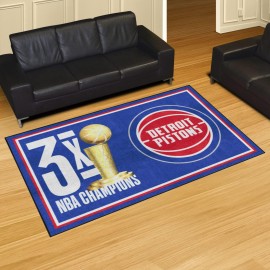 Detroit Pistons Dynasty 5Ft. X 8Ft. Plush Area Rug