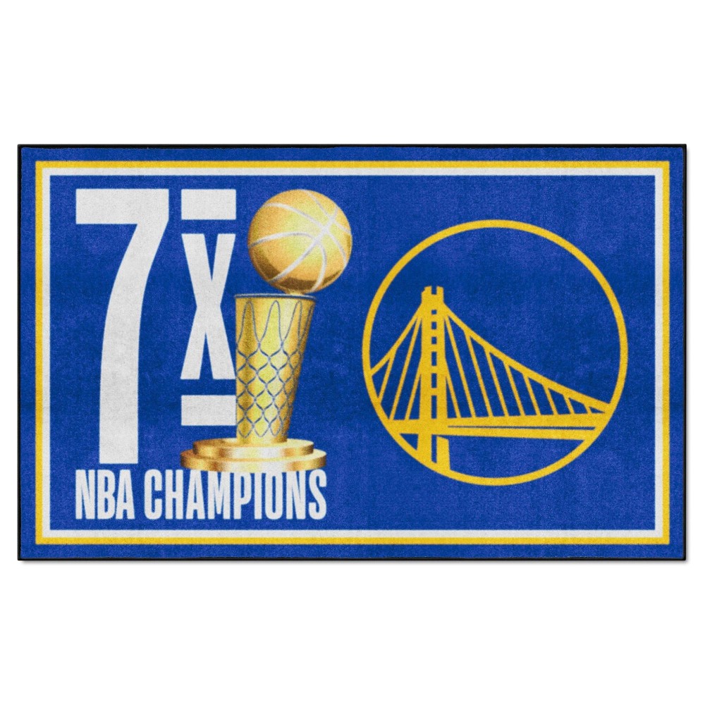 Golden State Warriors Dynasty 5Ft. X 8Ft. Plush Area Rug