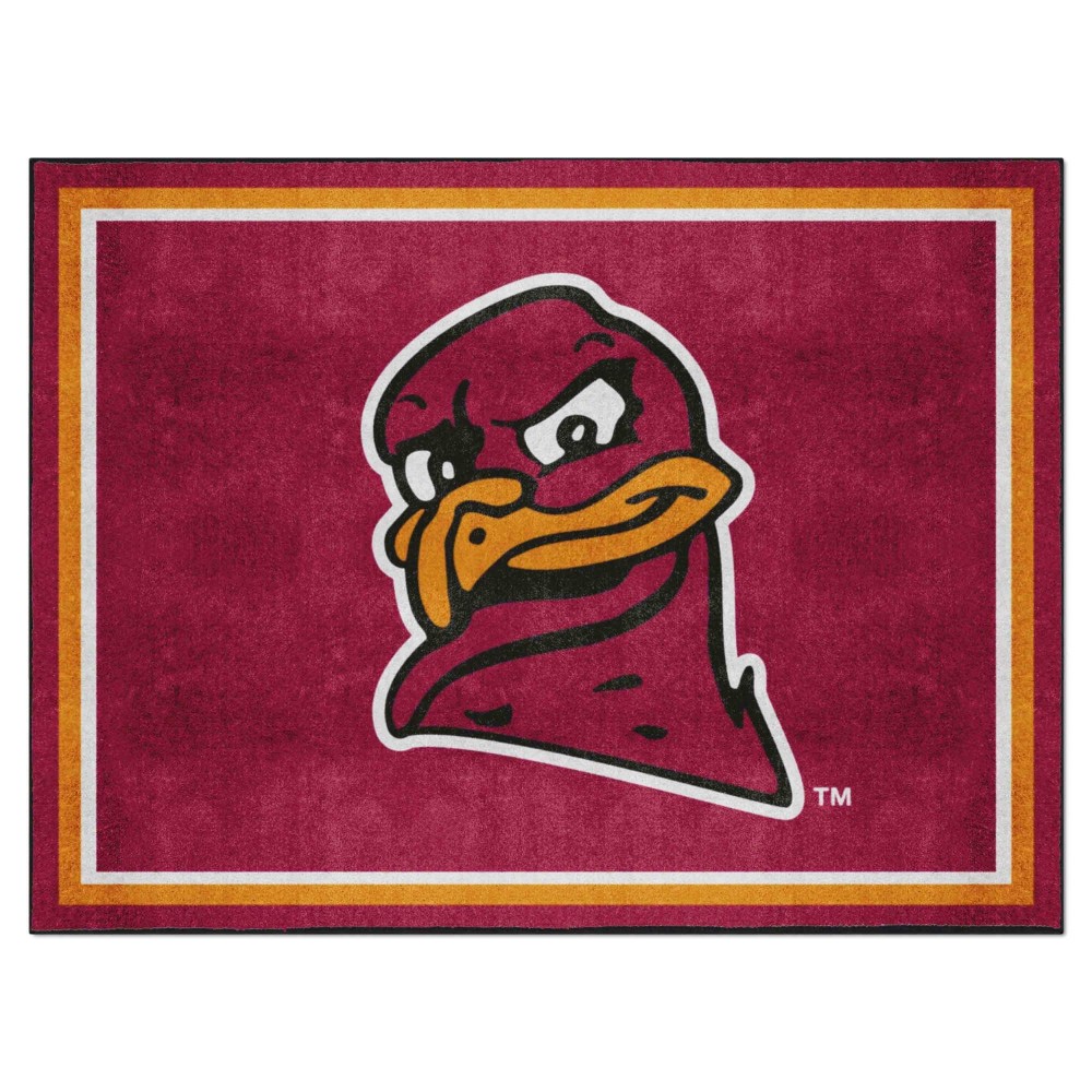 Virginia Tech Hokies 8Ft. X 10 Ft. Plush Area Rug, Hokie Bird Logo