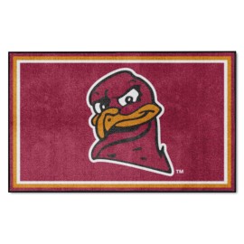 Virginia Tech Hokies 4Ft. X 6Ft. Plush Area Rug, Hokie Bird Logo