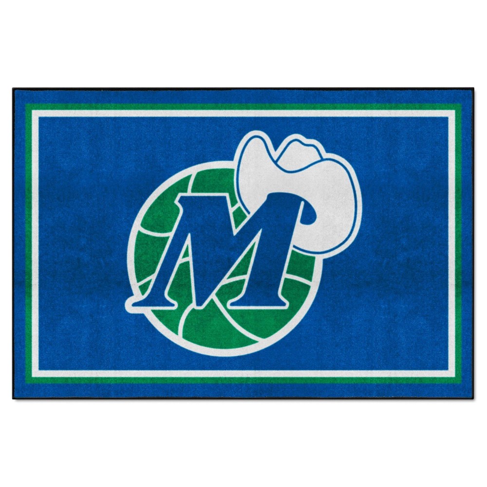 Nba Retro Dallas Mavericks 5Ft. X 8 Ft. Plush Area Rug