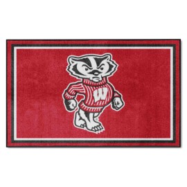 Wisconsin Badgers 4Ft. X 6Ft. Plush Area Rug