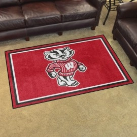 Wisconsin Badgers 4Ft. X 6Ft. Plush Area Rug