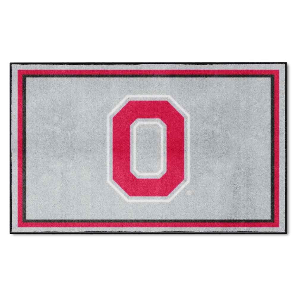 Ohio State Buckeyes 4Ft. X 6Ft. Plush Area Rug