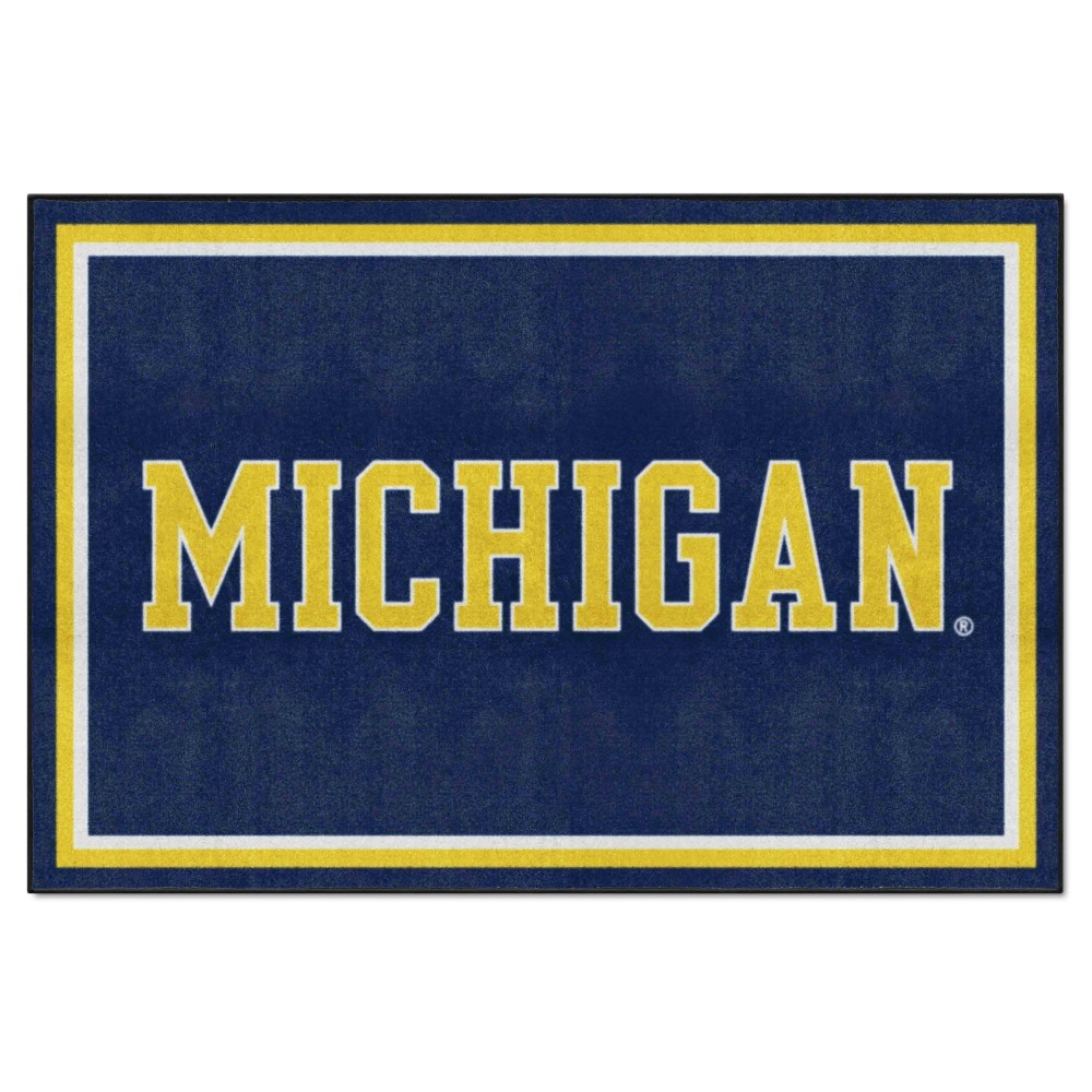 Michigan Wolverines 5Ft. X 8 Ft. Plush Area Rug