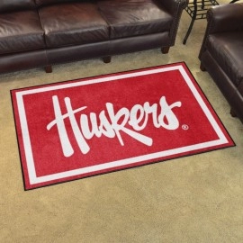 Nebraska Cornhuskers 4Ft. X 6Ft. Plush Area Rug