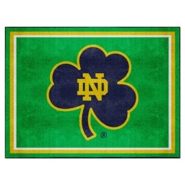 Notre Dame Fighting Irish 8Ft. X 10 Ft. Plush Area Rug, Clover Logo