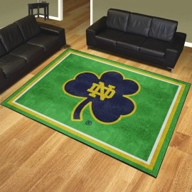 Notre Dame Fighting Irish 8Ft. X 10 Ft. Plush Area Rug, Clover Logo