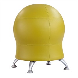 Safco Products 4751GV Zenergy Stability Exercise Ball Chair, Office & Student Desk Seating Improve Posture and Muscle Strength Green Vinyl