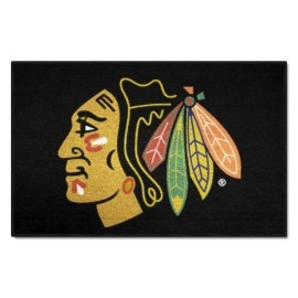 FANMATS 10278 Chicago Blackhawks Starter Mat Accent Rug - 19in. x 30in. | Sports Fan Home Decor Rug and Tailgating Mat