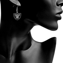 NFL Siskiyou Sports Womens Las Vegas Raiders Dangle Earrings One Size Team Color