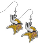 NFL Siskiyou Sports Womens Minnesota Vikings Dangle Earrings One Size Team Color