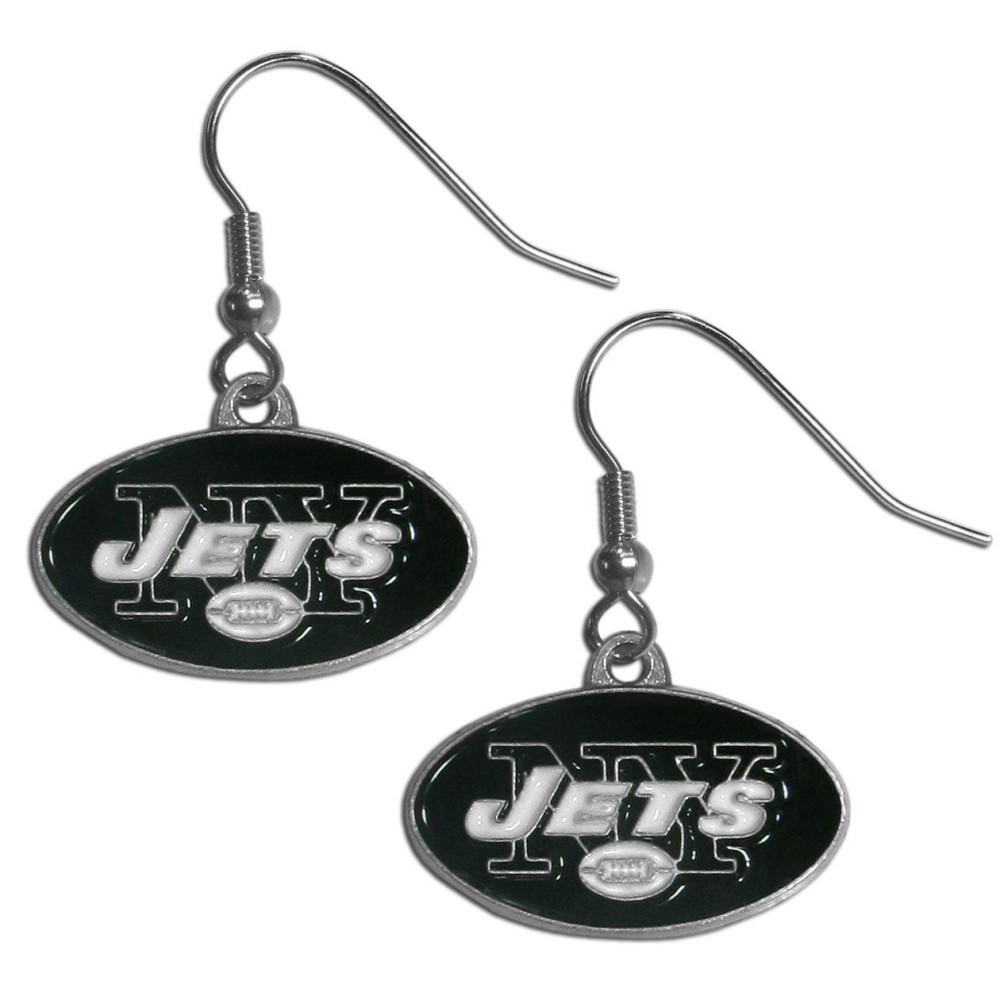 NFL Siskiyou Sports Womens New York Jets Dangle Earrings One Size Team Color