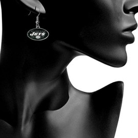 NFL Siskiyou Sports Womens New York Jets Dangle Earrings One Size Team Color